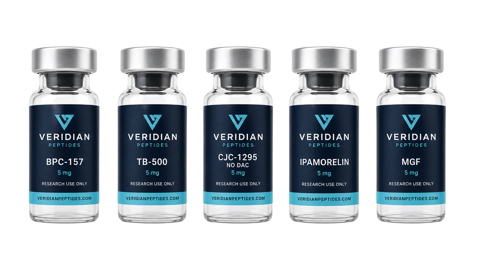 Veridian Peptides vial lineup